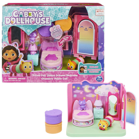 Gabby et la Maison Magique - Gabby Dollhouse - Playset La Chambre Polochat - 1 Figurine + Accessoires - Pièce Pour Maison de Poupée - Dessin Animé Gabby Et La Maison Magique - Jouet Enfant 3 Ans et +